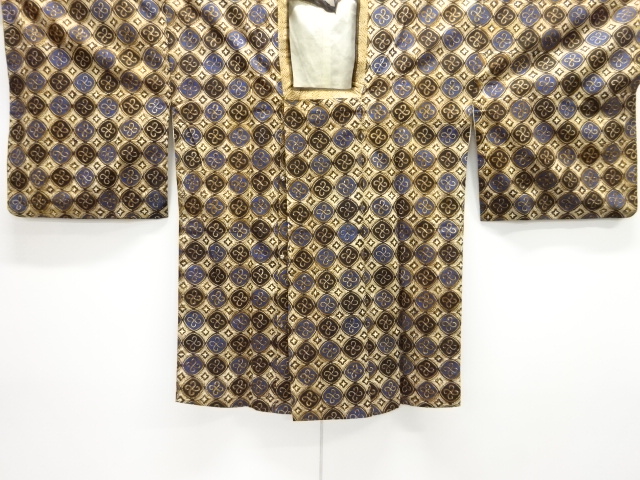 JAPANESE KIMONO / ANTIQUE TAISHO ROMANTIC JAVA-STYLE KIMONO FOR SUMMER